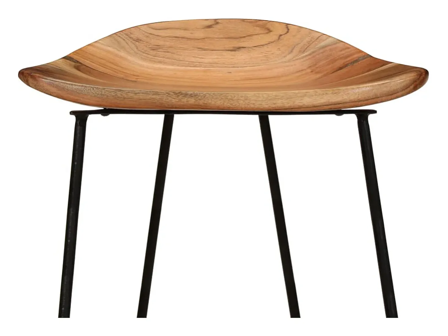 Juego de 2 taburetes de bar de madera maciza de acacia