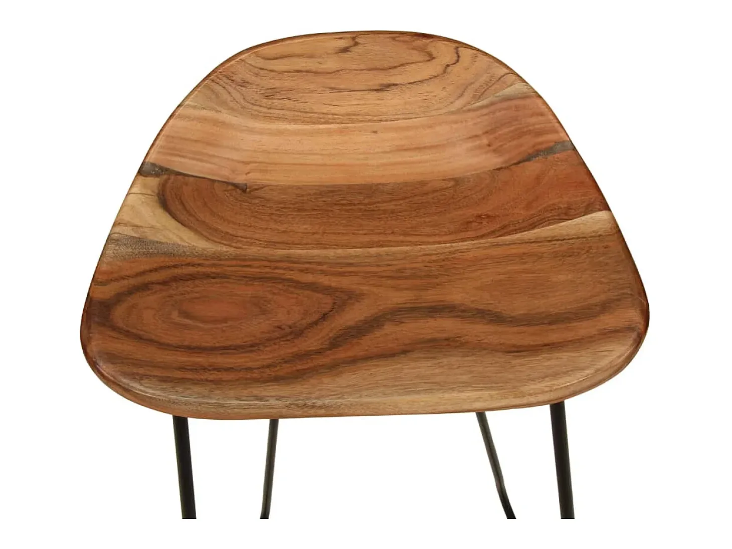 Juego de 2 taburetes de bar de madera maciza de acacia