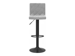 Juego de 2 Taburetes de cocina terciopelo gris claro ES53900