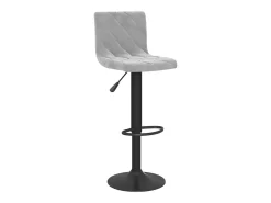 Juego de 2 Taburetes de cocina terciopelo gris claro ES53900