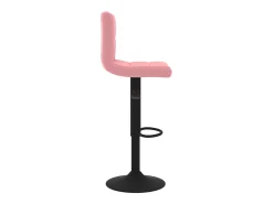 Juego de 2 Taburetes de cocina terciopelo rosa ES91656