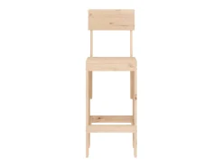 Juego de 2 Taburetes de cocina madera maciza pino 40x48,5x115,5 cm ES32101