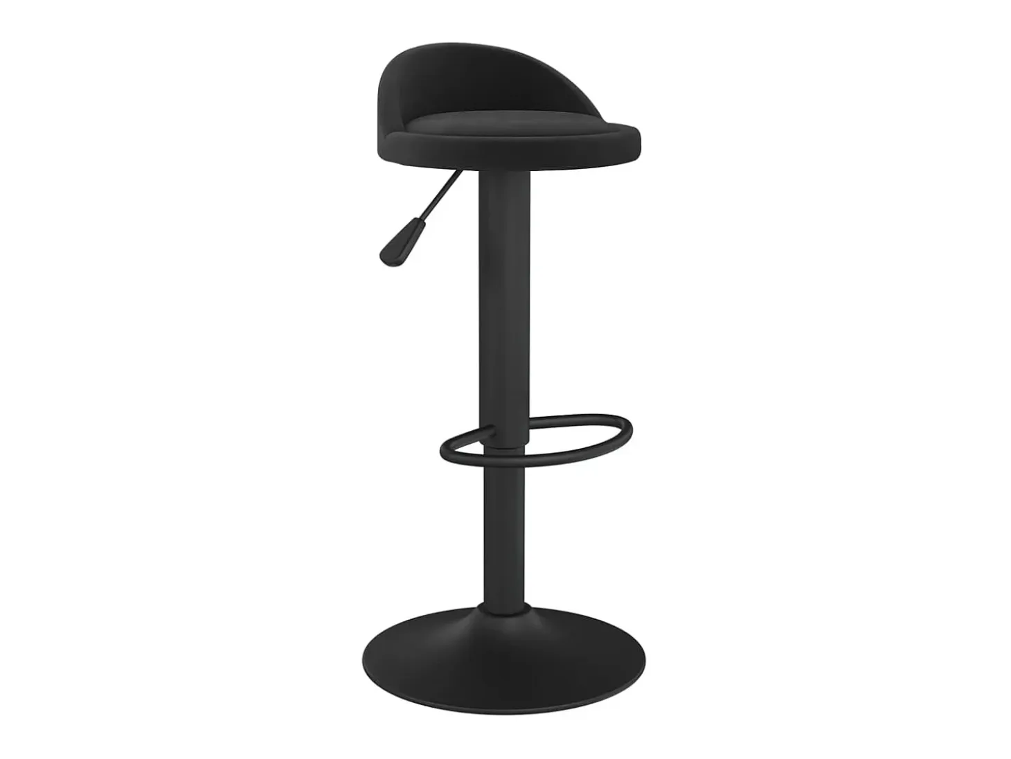 Juego de 2 Taburetes de cocina terciopelo negro ES43820