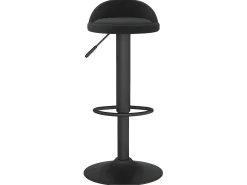 Juego de 2 Taburetes de cocina terciopelo negro ES43820