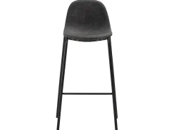 Juego de 4 Taburetes de cocina tela gris oscuro ES20866