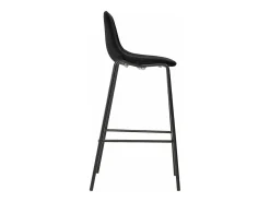 Juego de 4 Taburetes de cocina tela negro ES47160