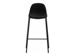 Juego de 4 Taburetes de cocina tela negro ES47160