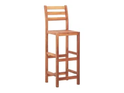 Juego de 4 Taburetes de cocina madera maciza de acacia ES64763