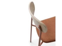 Juego de 2 taburetes de madera con asiento acolchado 41x48 h94 cm