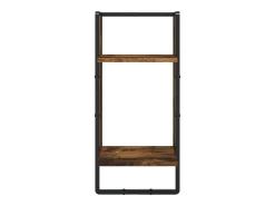 Juego de estantería de pared con barras 4 piezas roble ahumado