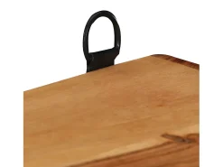 Juego de estantes cubo de pared 3 pzas madera maciza de acacia ES90689