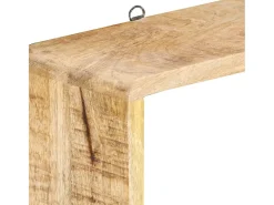 Juego de estantes cubo de pared 3 piezas madera maciza de mango ES861432