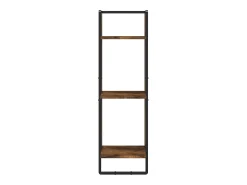 Juego de estantes de pared de 6 piezas con barras, roble ahumado