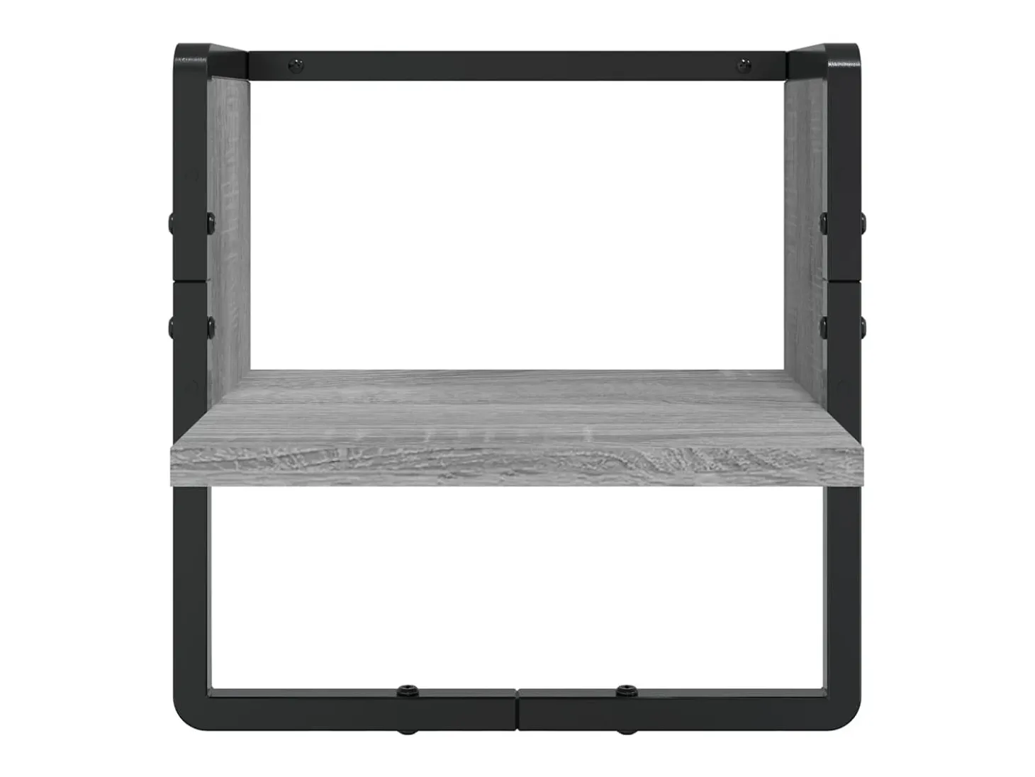 Juego de estantes de pared de 4 piezas con barras, gris Sonoma