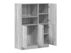 Juego de gabinetes de cocina de 2 piezas de madera de ingeniería gris Sonoma