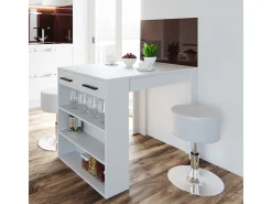 Juego de mesa de comedor blanco 67x100x77.5 repose
