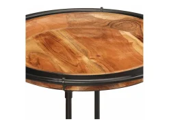 Juego de mesas auxiliar 2 piezas madera maciza de acacia