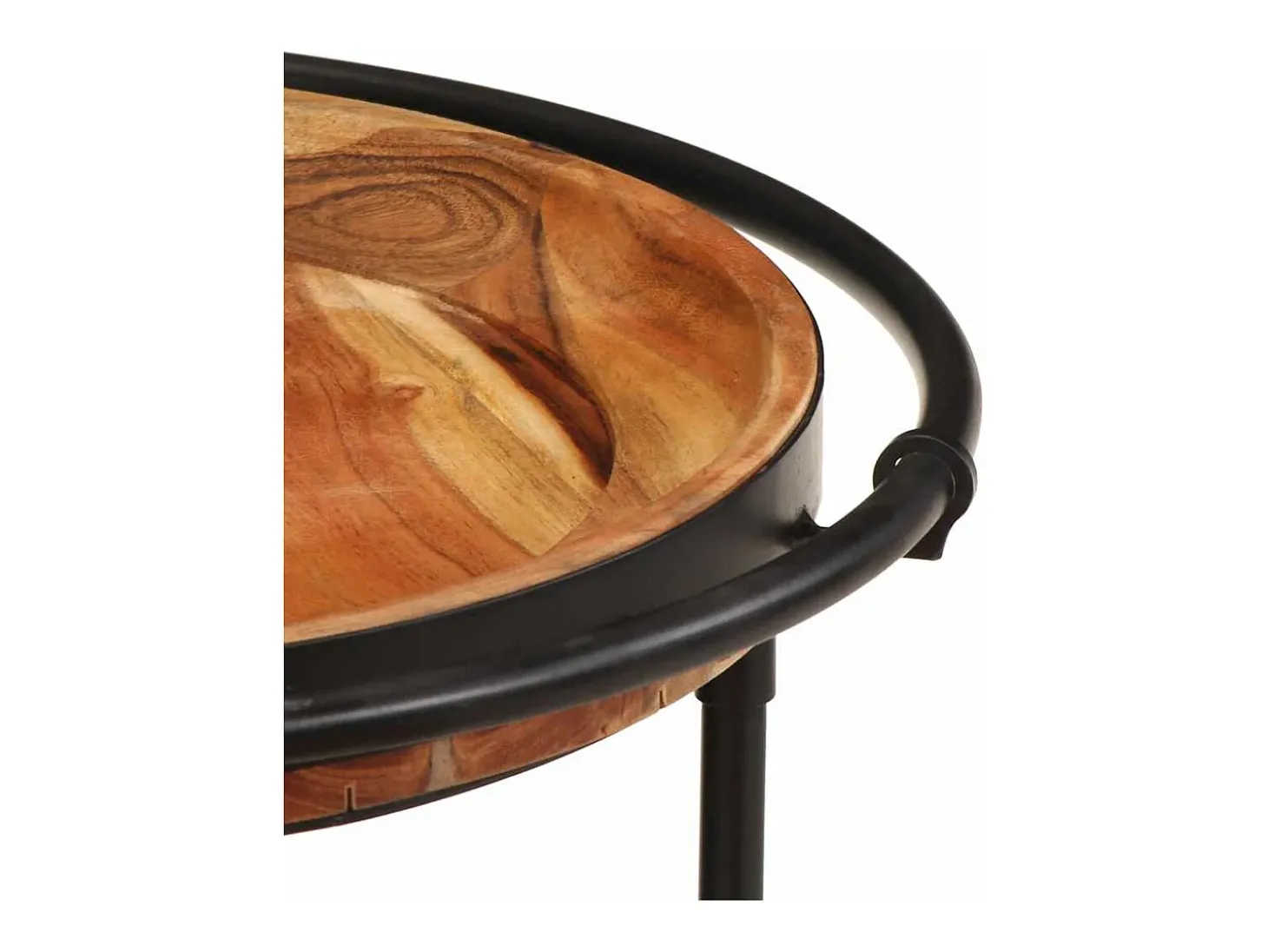Juego de mesas auxiliar 2 piezas madera maciza de acacia