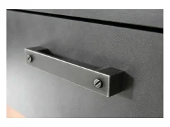 Juego de muebles de entrada de 2 piezas en roble oscuro y gris con espejo Orcel