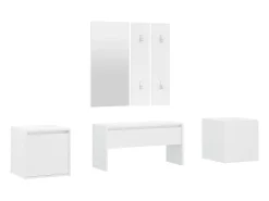 Juego de muebles de recibidor madera contrachapada blanco ES183506