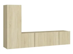 Juego de Muebles para TV 3 piezas roble Sonoma ES46839