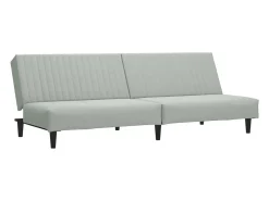 Juego de sofás 2 piezas terciopelo gris claro