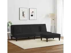 Juego de sofás con cojines 2 piezas terciopelo negro