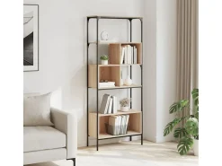 Jytte Librería 5 estantes madera de ingeniería roble 76x33x188,5 cm