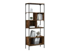 Jytte Librería de 5 estantes madera ingeniería roble ahumado