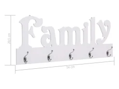 Kadri Perchero de pared FAMILY 74x29,5 cm