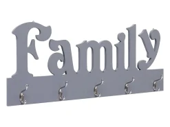 Kadri Perchero de pared FAMILY gris 74x29,5 cm