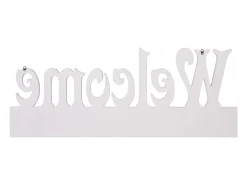 Kadri Perchero de pared WELCOME blanco 74x29,5 cm
