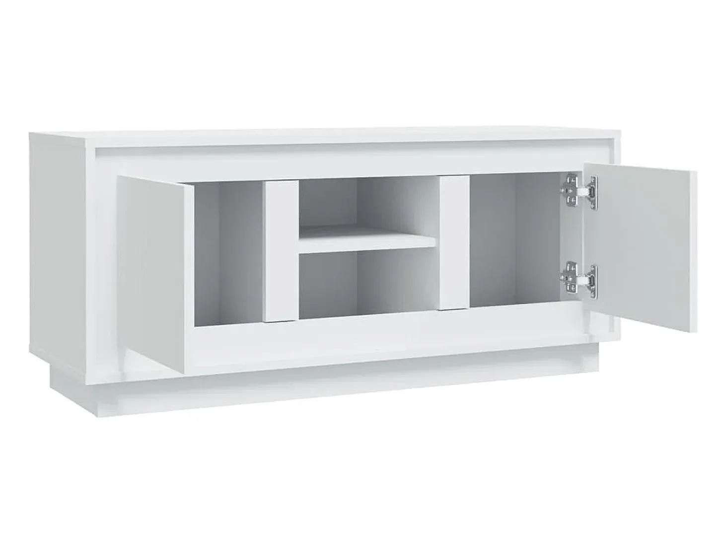 Kedron Mueble para TV madera contrachapada negro 102x35x45 cm