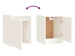 Keegan Muebles para TV 8 piezas madera maciza de pino blanco