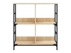 Keith Estantería de madera de ingeniería roble Sonoma 78,5x33x82 cm