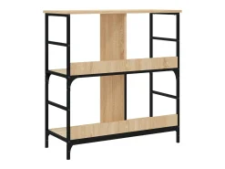 Keith Estantería de madera de ingeniería roble Sonoma 78,5x33x82 cm