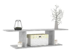 Kiandra Mueble de TV de pared gris hormigón 103x30x26,5 cm