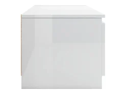Kingman Mueble TV madera contrachapada blanco brillante 140x40x35,5cm