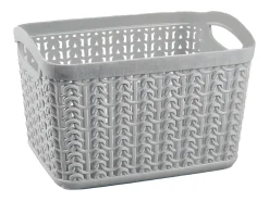 Kit 3 Cestas Rectangulares 1,5 Litros Gris 7house