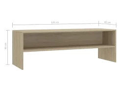 Kobe Mueble de TV madera contrachapada roble Sonoma 120x40x40cm