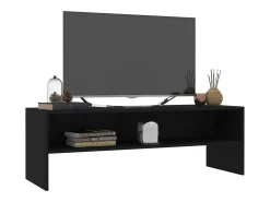 Kobe Mueble para TV madera contrachapada negro 120x40x40 cm