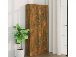Krimpen aan den IJssel Estantería madera contrachapada roble ahumado 82,5x30,5x185,5cm