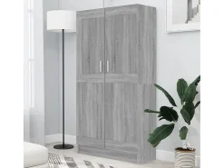 Krimpen aan den IJssel Estantería madera contrachapada gris Sonoma 82,5x30,5x150 cm