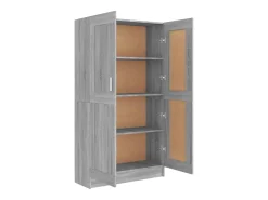 Krimpen aan den IJssel Estantería madera contrachapada gris Sonoma 82,5x30,5x150 cm