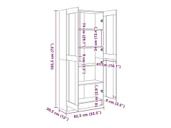 Krimpen aan den IJssel Librería de madera de ingeniería blanco 82,5x30,5x185,5 cm