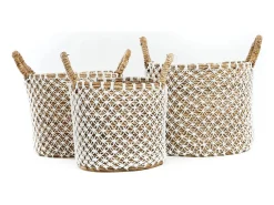 La Cesta de Macramé con Costura Cruzada - S