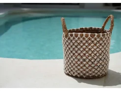 La Cesta de Macramé con Costura Cruzada - S