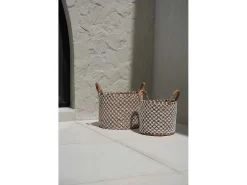 La Cesta de Macramé con Costura Cruzada - S