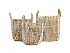La Cesta De Macramé Con Costura Recta - L