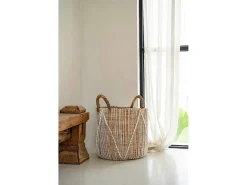 La Cesta De Macramé Con Costura Recta - L